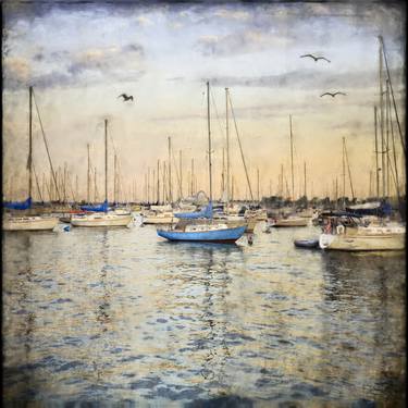 Original Photorealism Sailboat Mixed Media by Gary Gantert
