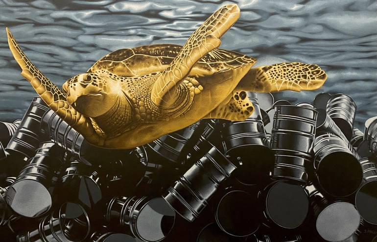 Original Figurative Animal Paintings by Stephen A Hall