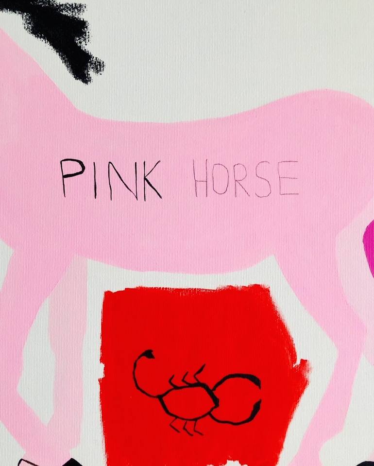 Original Abstract Horse Painting by Leila Lallali