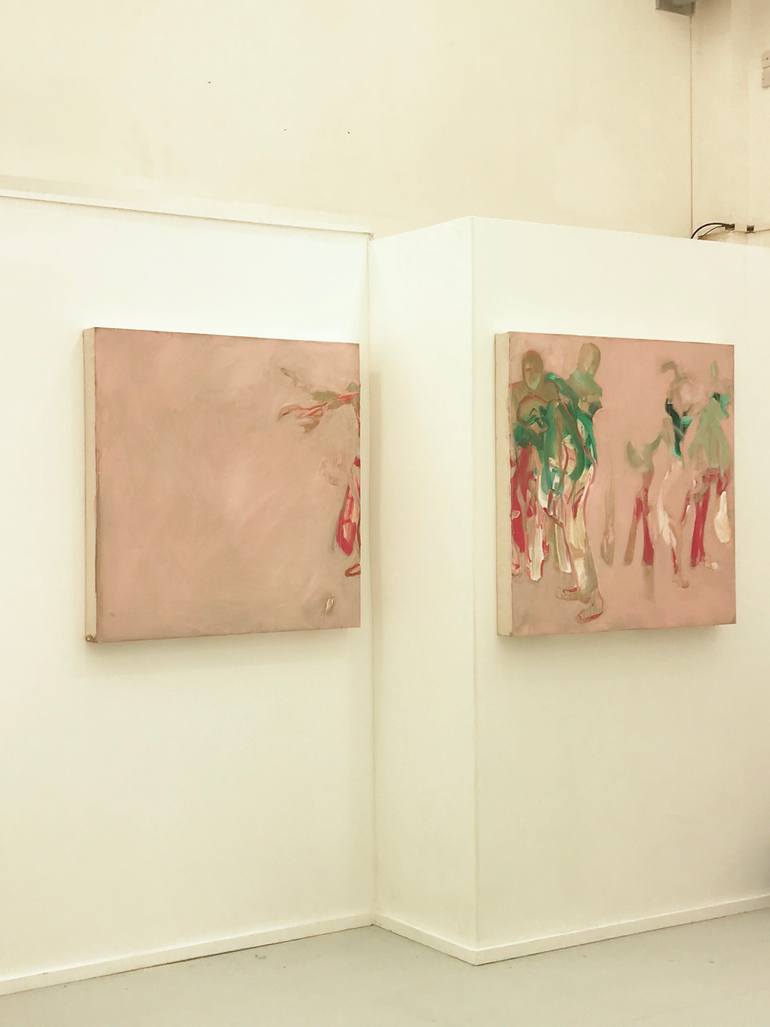 Original Abstract Expressionism Men Painting by Henrietta Paine