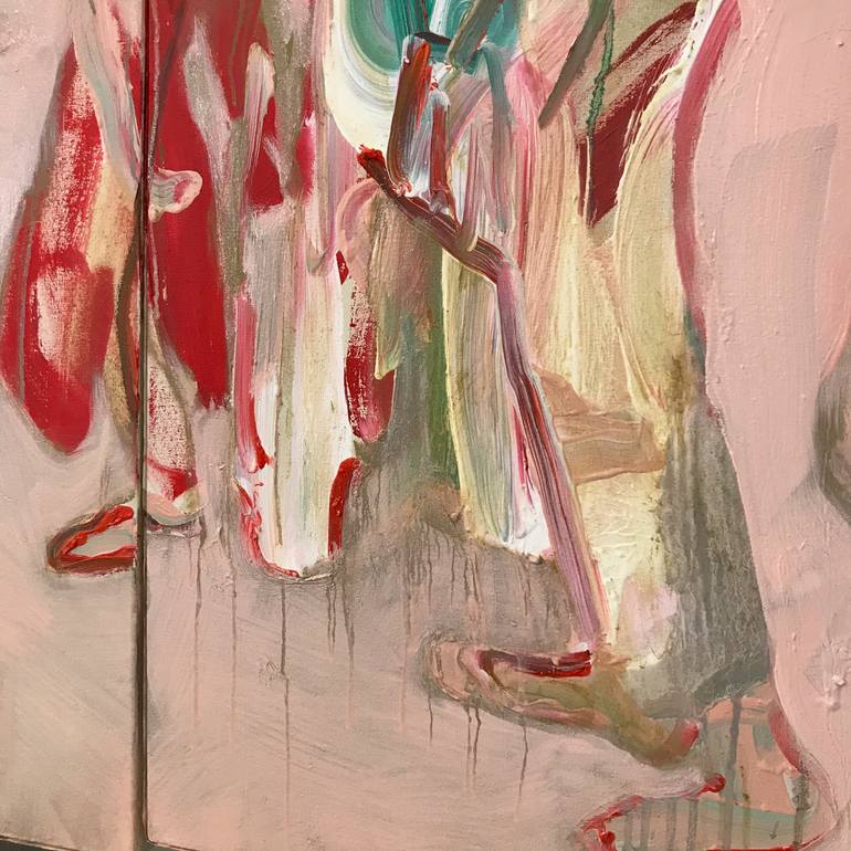 Original Abstract Expressionism Men Painting by Henrietta Paine