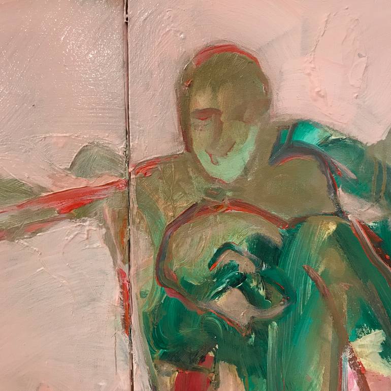 Original Abstract Expressionism Men Painting by Henrietta Paine