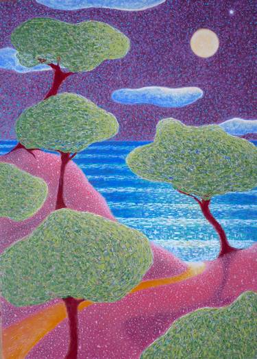 Print of Impressionism Beach Paintings by Arnaud Paillard