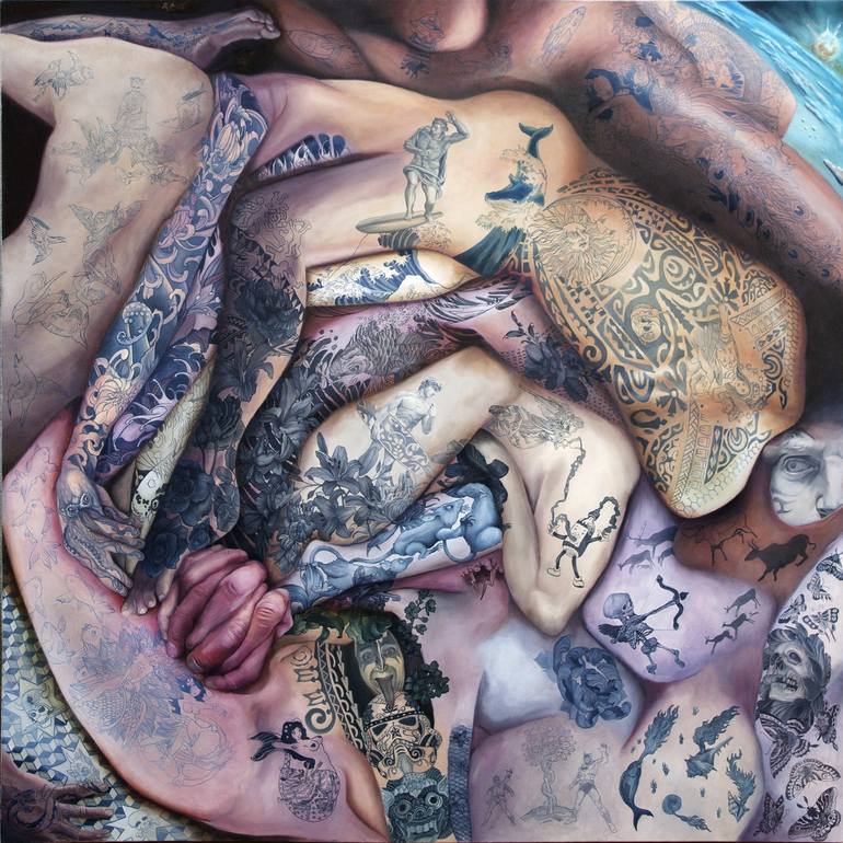 Original Figurative Nude Paintings by Massimo Casalini