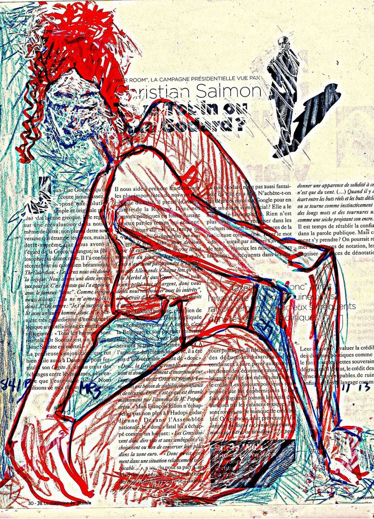 woman turns 11 13 13mrs 841p Drawing by tj owens | Saatchi Art