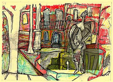 Print of Expressionism Architecture Drawings by tj owens