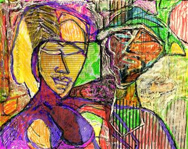 Original Abstract Expressionism People Drawings by tj owens