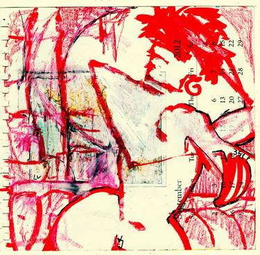 Original Abstract Expressionism Women Drawings by tj owens