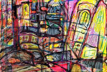 Original Abstract Expressionism Architecture Drawings by tj owens