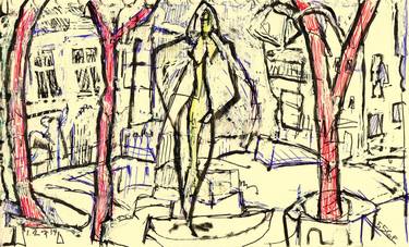 Original Abstract Expressionism Classical mythology Drawings by tj owens