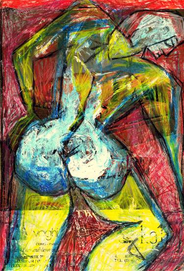 Original Abstract Expressionism Women Drawings by tj owens