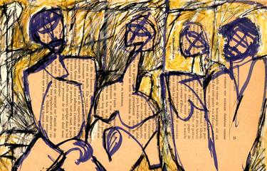 Original Abstract Expressionism People Drawings by tj owens