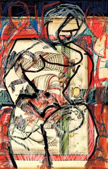 Original Abstract Expressionism People Drawings by tj owens