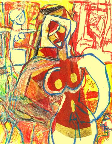 Original Abstract Nude Drawings by tj owens