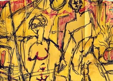 Original Figurative People Drawings by tj owens