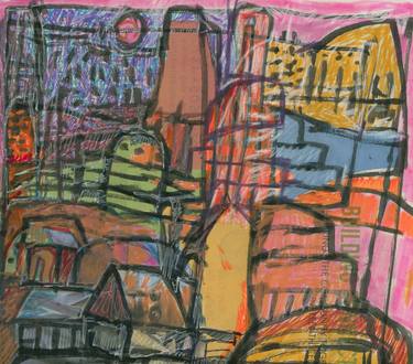 Original Abstract Expressionism Landscape Drawings by tj owens