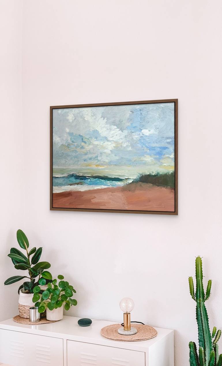 Original Abstract Expressionism Beach Painting by Mary Ann Wakeley
