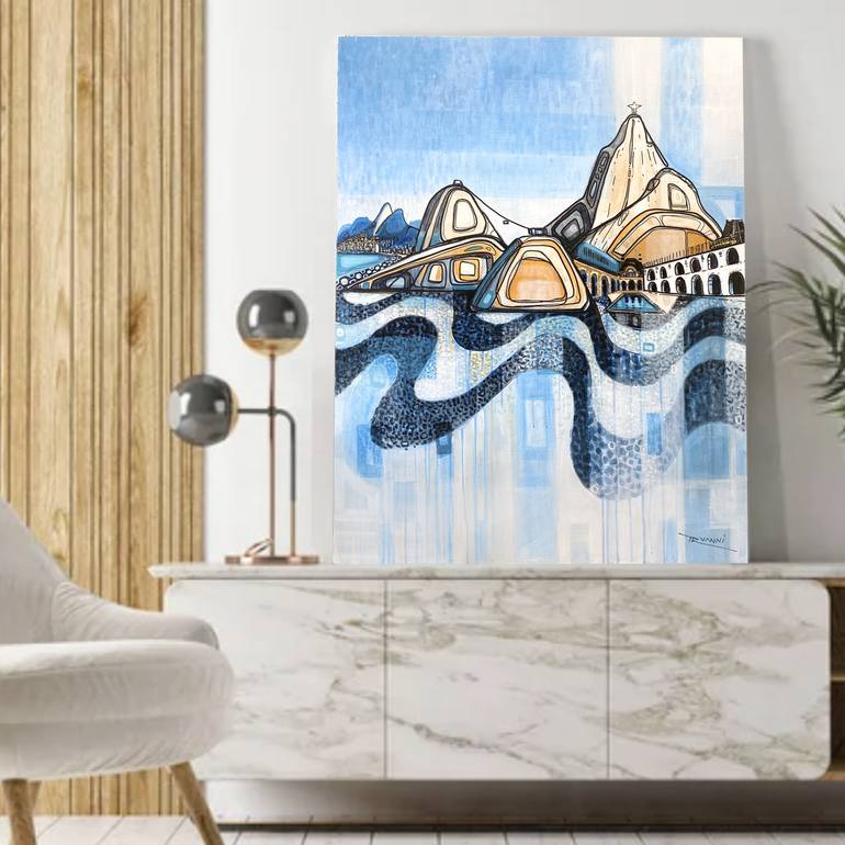 Original Cubism Abstract Painting by Rodolfo Vanni Rvanni