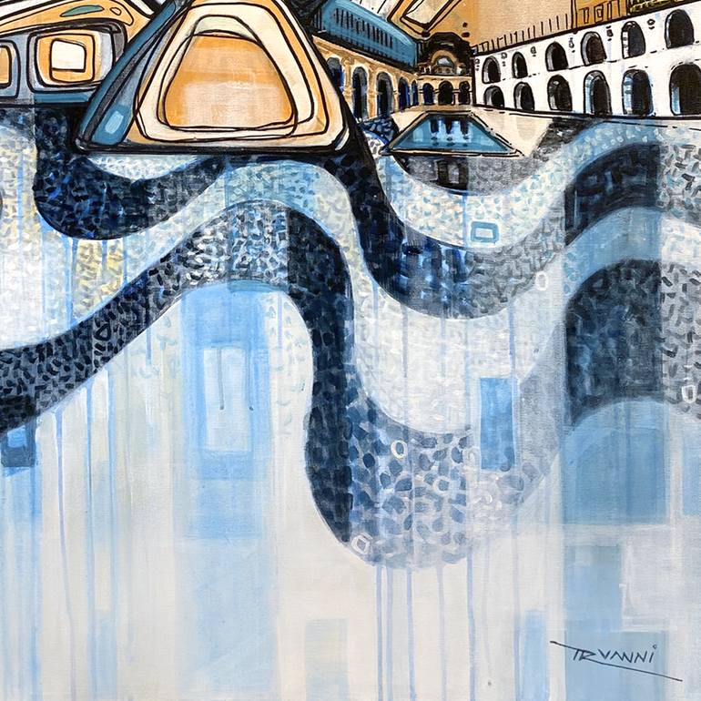 Original Cubism Abstract Painting by Rodolfo Vanni Rvanni