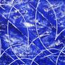 Egg tempera (ultramarine blue) on paper glue on cardboard (3 mm thick)