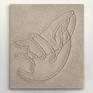 Bas relief. Engraved plaster covered by sand (from a Brittany's beach), on wood panel.
