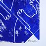 Egg tempera (ultramarine blue pigment) on paper (200g).