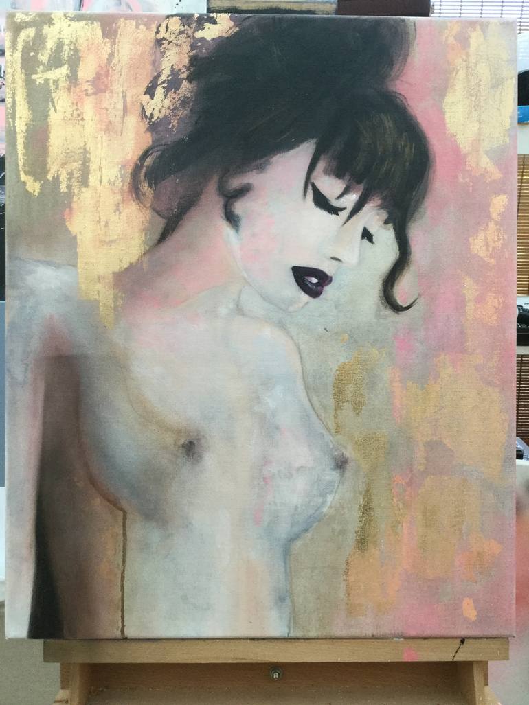 Original Impressionism People Painting by David Scholes