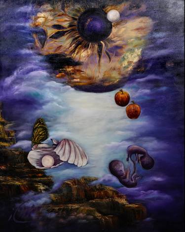 Print of Impressionism Fantasy Paintings by Mahnaz Baikzadeh