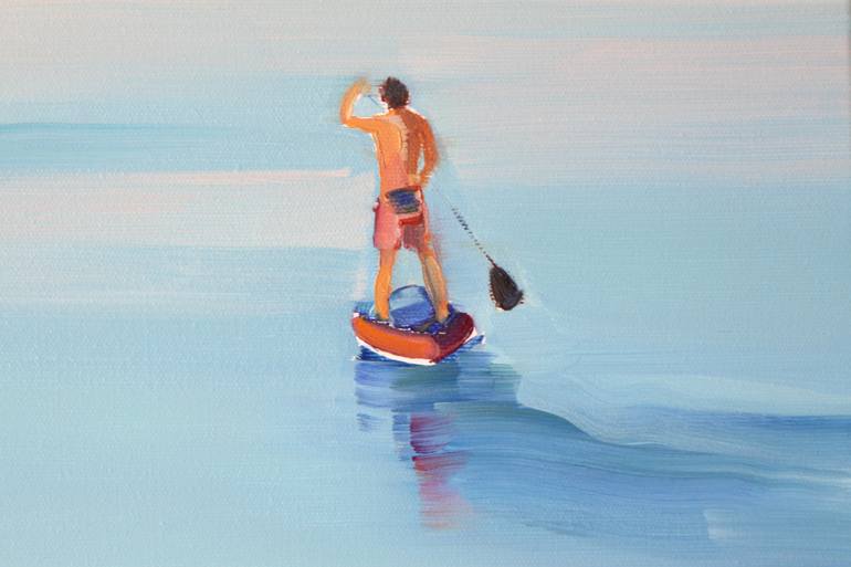 Original Contemporary Beach Painting by Agnieszka Kozień