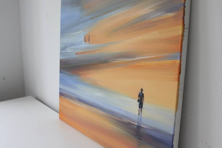 Original Contemporary Beach Painting by Agnieszka Kozień