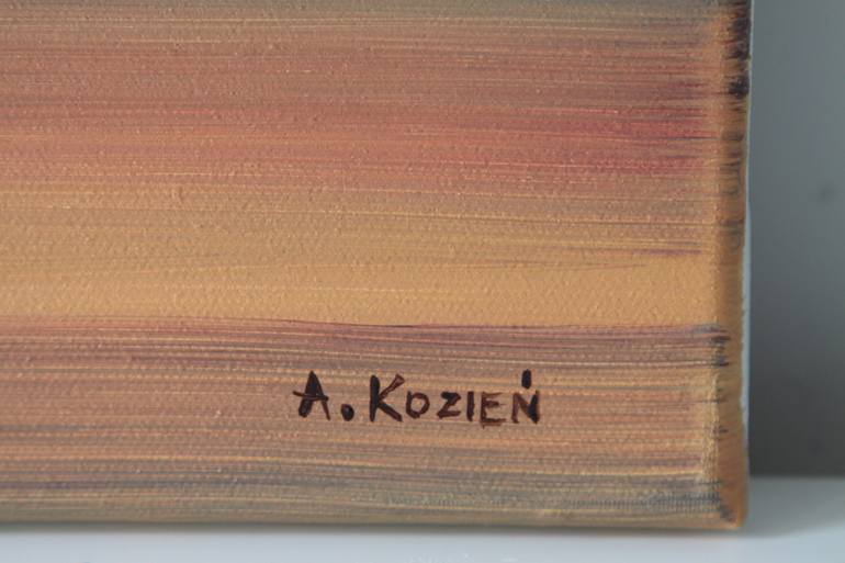 Original Contemporary Beach Painting by Agnieszka Kozień