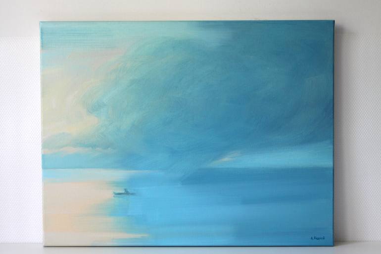 Original Minimalism Landscape Painting by Agnieszka Kozień