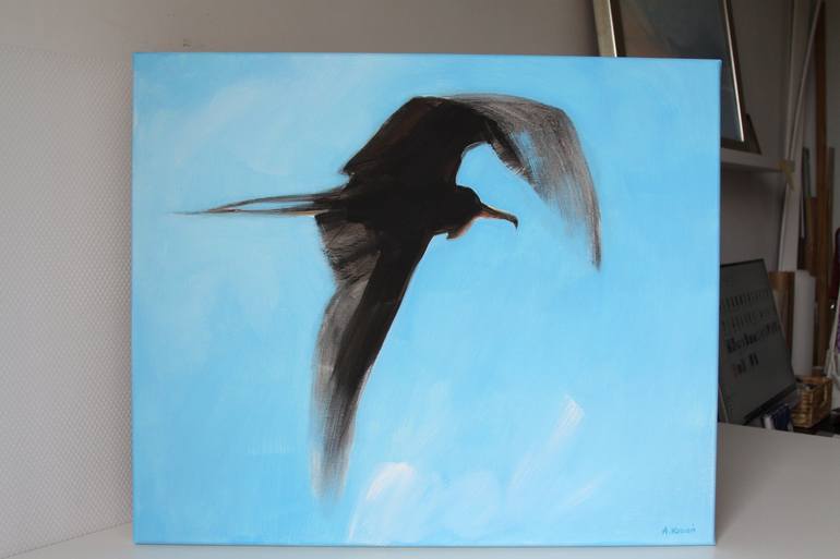 Original Minimalism Animal Painting by Agnieszka Kozień