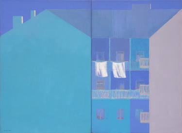 Original Minimalism Architecture Paintings by Agnieszka Kozień