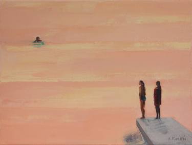 Original Beach Paintings by Agnieszka Kozień
