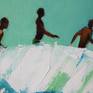 When the young boys are playing with waves on the beach:)
I am using oil paints because of intensive colour.
The artwork is ready to hang, but not framed. The outer sides are painted white. If you would like to frame I recommend to choose simple frame.
The artwork will be shipped in the box.