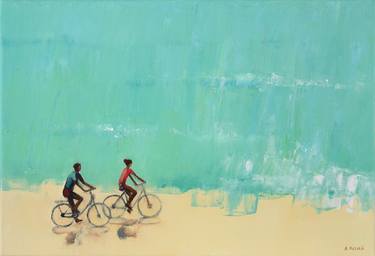 Print of Bicycle Paintings by Agnieszka Kozień