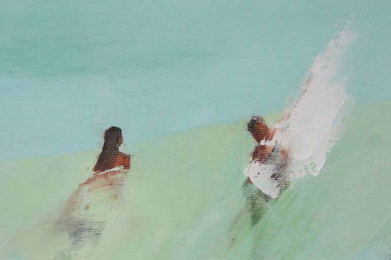 Original Minimalism Beach Painting by Agnieszka Kozień
