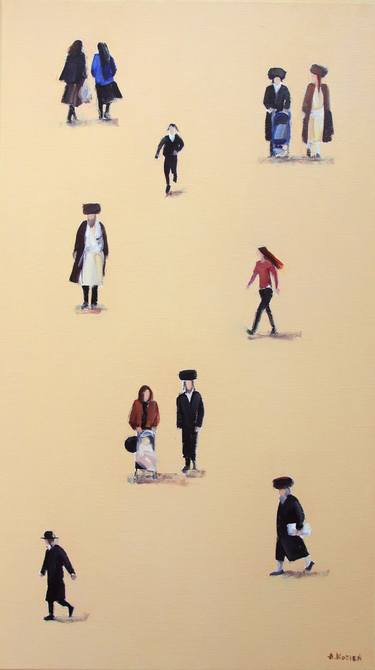 Original Minimalism People Paintings by Agnieszka Kozień