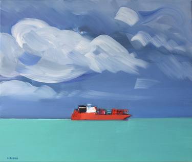 Print of Fine Art Boat Paintings by Agnieszka Kozień