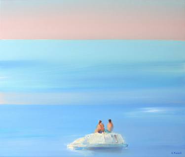 Original Figurative Beach Paintings by Agnieszka Kozień