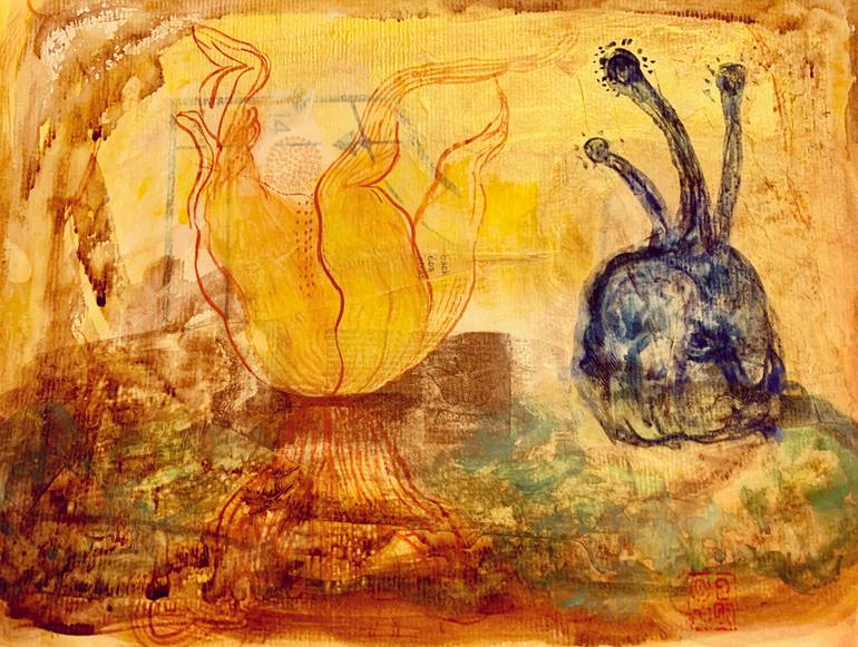 Original Expressionism Abstract Painting by Shoko Zama