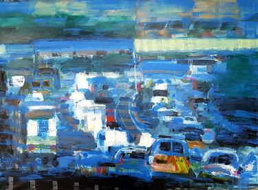 Original Expressionism Cities Paintings by Alastair Strachan