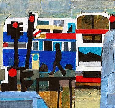 Original Expressionism Cities Collage by Alastair Strachan