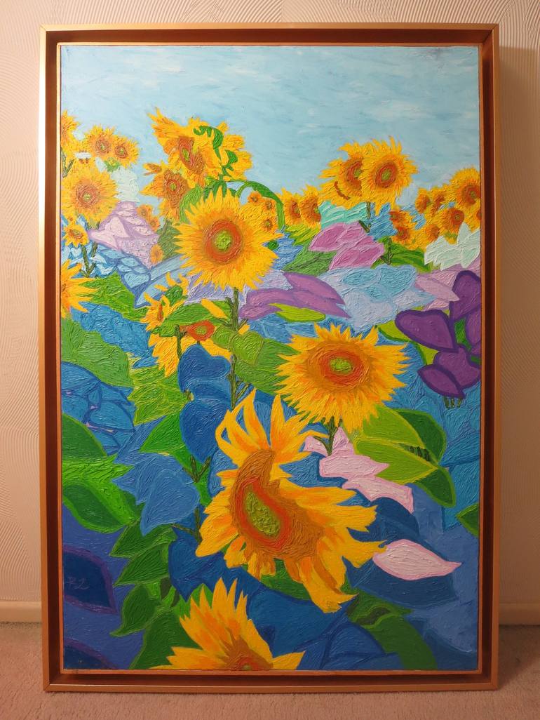 Original Floral Painting by Robert Lee