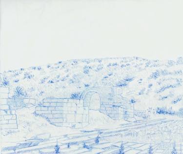 Hillside Ruins by Robert S. Lee (Sketchbook p. 32) thumb