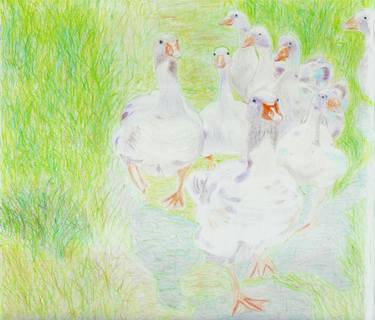 Geese by Robert S. Lee (Sketchbook p. 45) thumb