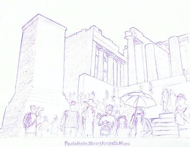 Pinakotheke, Library by Robert S. Lee (Sketchbook p. 123) thumb