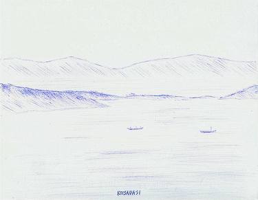 Print of Seascape Drawings by Robert Lee