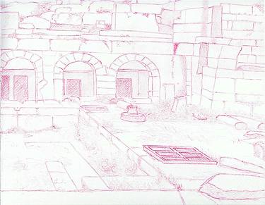 Ruins by Robert S. Lee (Sketchbook p. 74) thumb